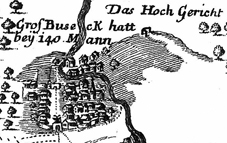 Darstellung von Großen-Buseck auf dem Kupferstich.