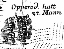 Darstellung von Oppenrod auf dem Kupferstich.