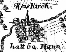 Darstellung von Reiskirchen auf dem Kupferstich.